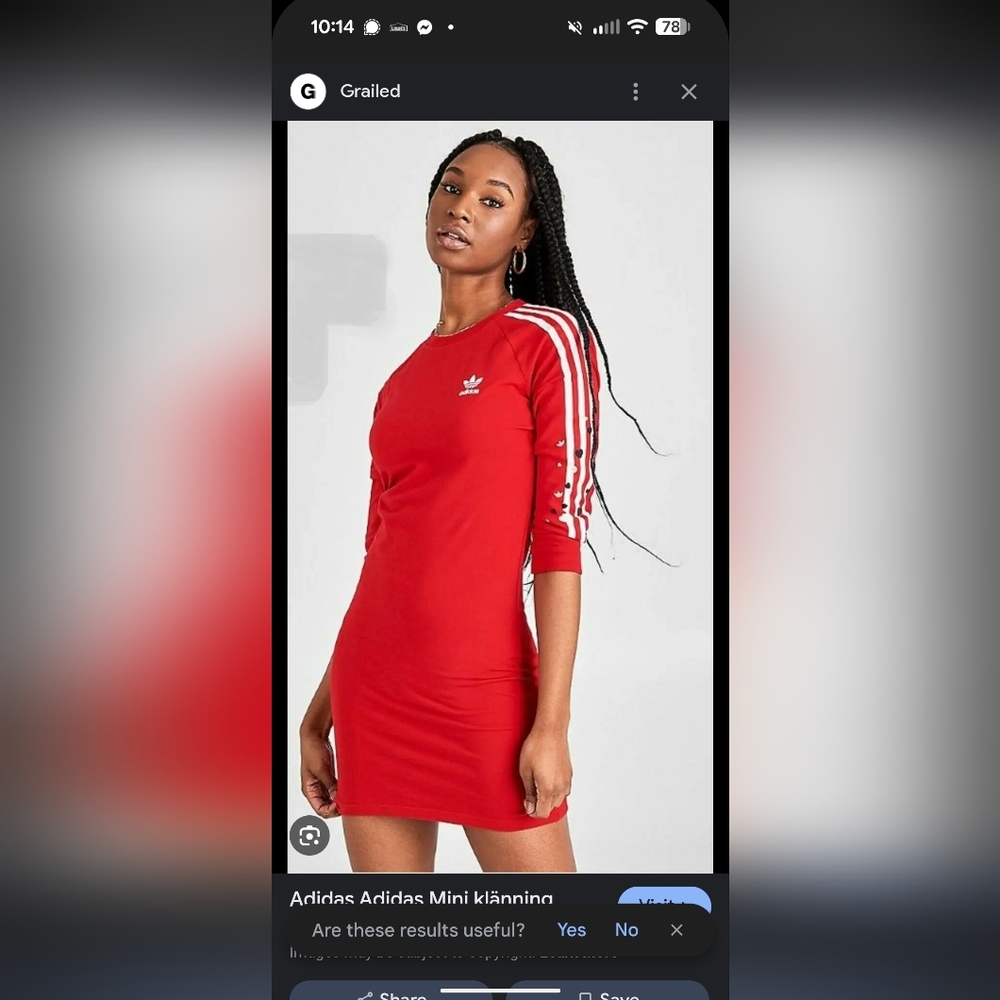 Adidas original, Red Dress, Size S